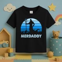 Merdaddy Mermaid Security Merman Daddy Fathers Day Swimmer Toddler T-Shirt thumb 3