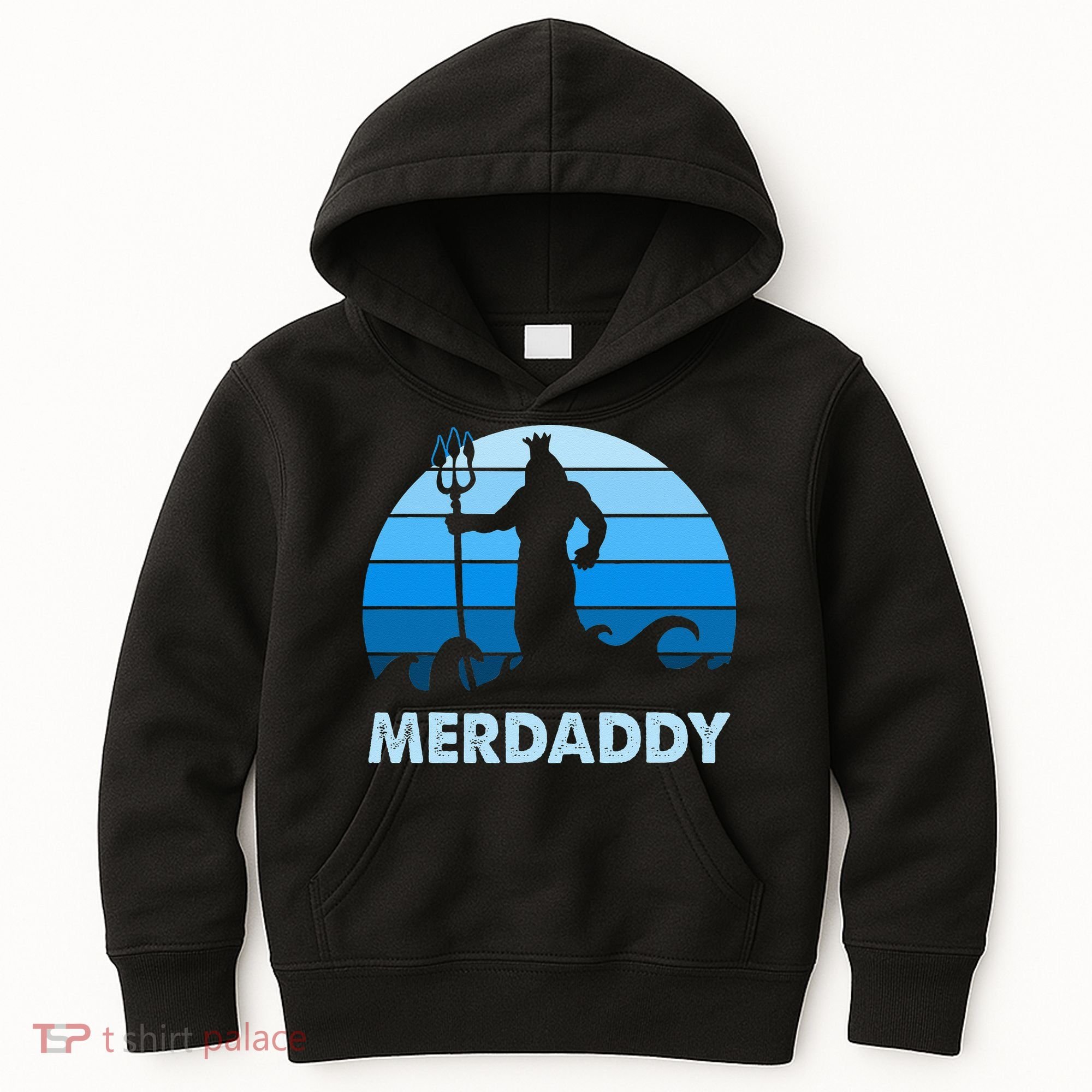 Merdaddy Mermaid Security Merman Daddy Fathers Day Swimmer Kids Hoodie