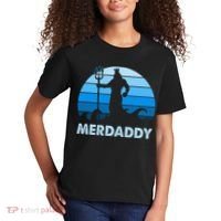 Merdaddy Mermaid Security Merman Daddy Fathers Day Swimmer Kids T-Shirt thumb 2