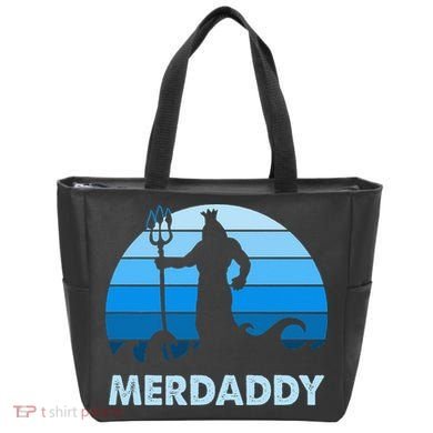 Merdaddy Mermaid Security Merman Daddy Fathers Day Swimmer Tote Bag