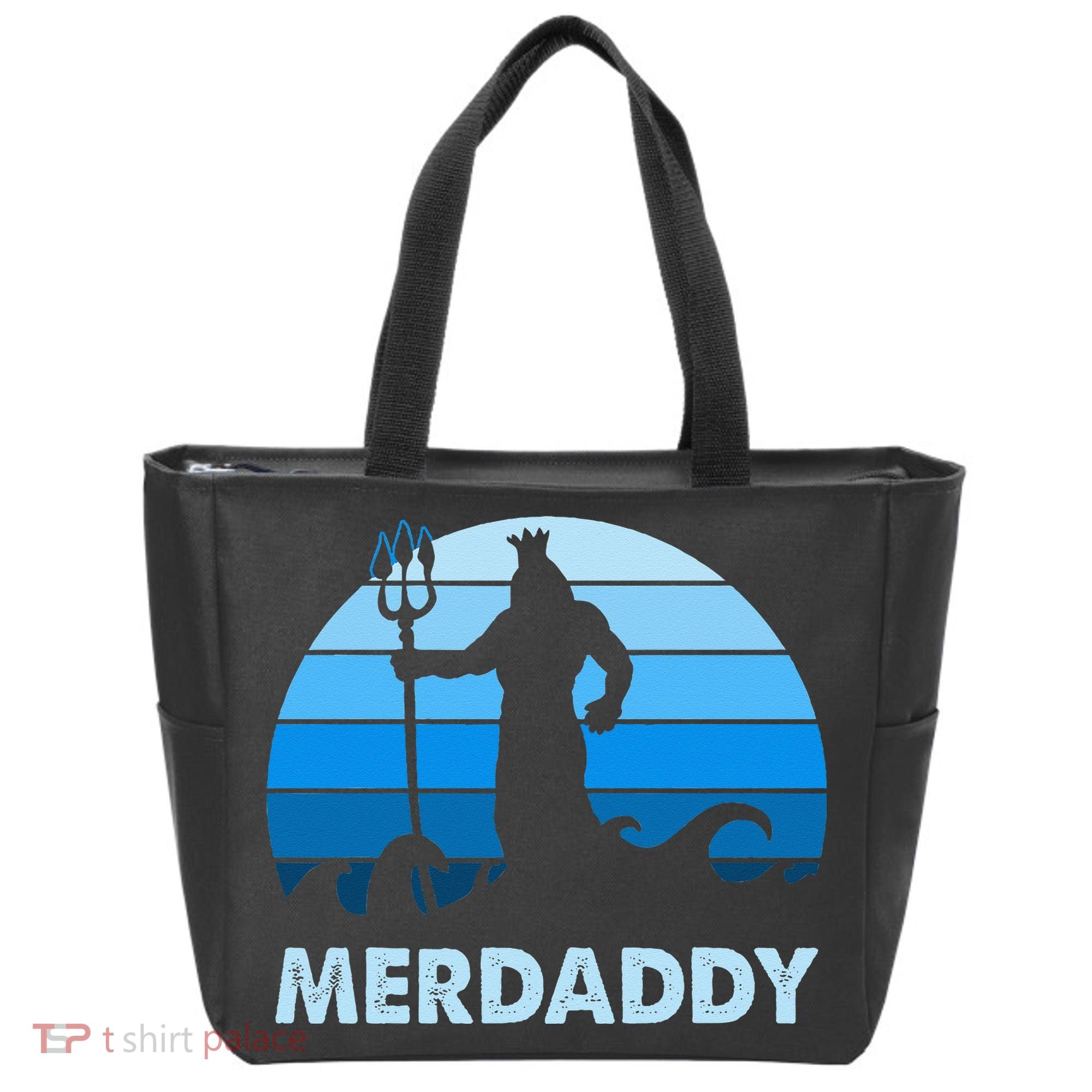 Merdaddy Mermaid Security Merman Daddy Fathers Day Swimmer Tote Bag