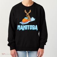 Manitoba Moose Snowmobile Sled Gift For Riders Great Gift Women's Sweatshirt thumb 0