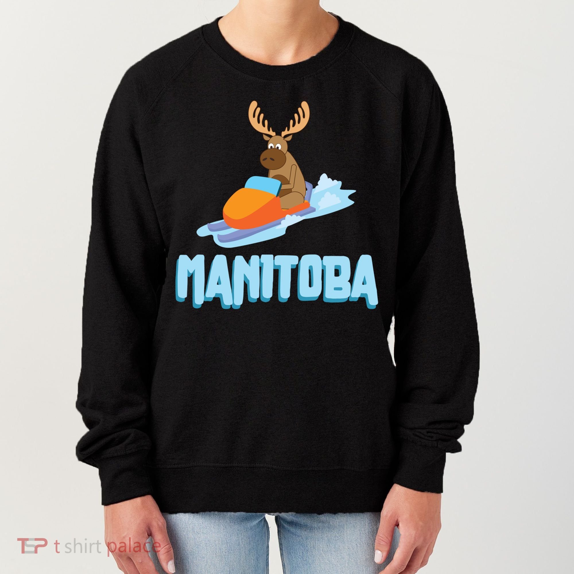 Manitoba Moose Snowmobile Sled Gift For Riders Great Gift Women's Sweatshirt