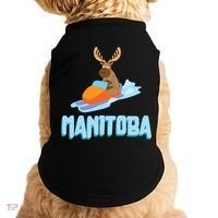 Manitoba Moose Snowmobile Sled Gift For Riders Great Gift Doggie Tank thumb 0