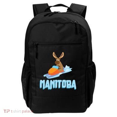 Manitoba Moose Snowmobile Sled Gift For Riders Great Gift Backpack