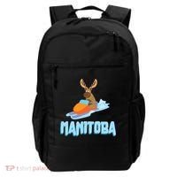 Manitoba Moose Snowmobile Sled Gift For Riders Great Gift Backpack thumb 0