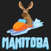 Manitoba Moose Snowmobile Sled Gift For Riders Great Gift Beanie thumb 2