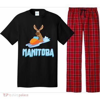 Manitoba Moose Snowmobile Sled Gift For Riders Great Gift Pajama Set