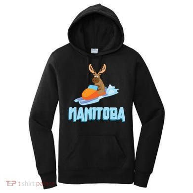 Manitoba Moose Snowmobile Sled Gift For Riders Great Gift Women's Hoodie