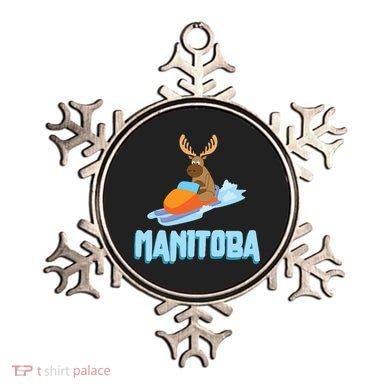 Manitoba Moose Snowmobile Sled Gift For Riders Great Gift Ornament