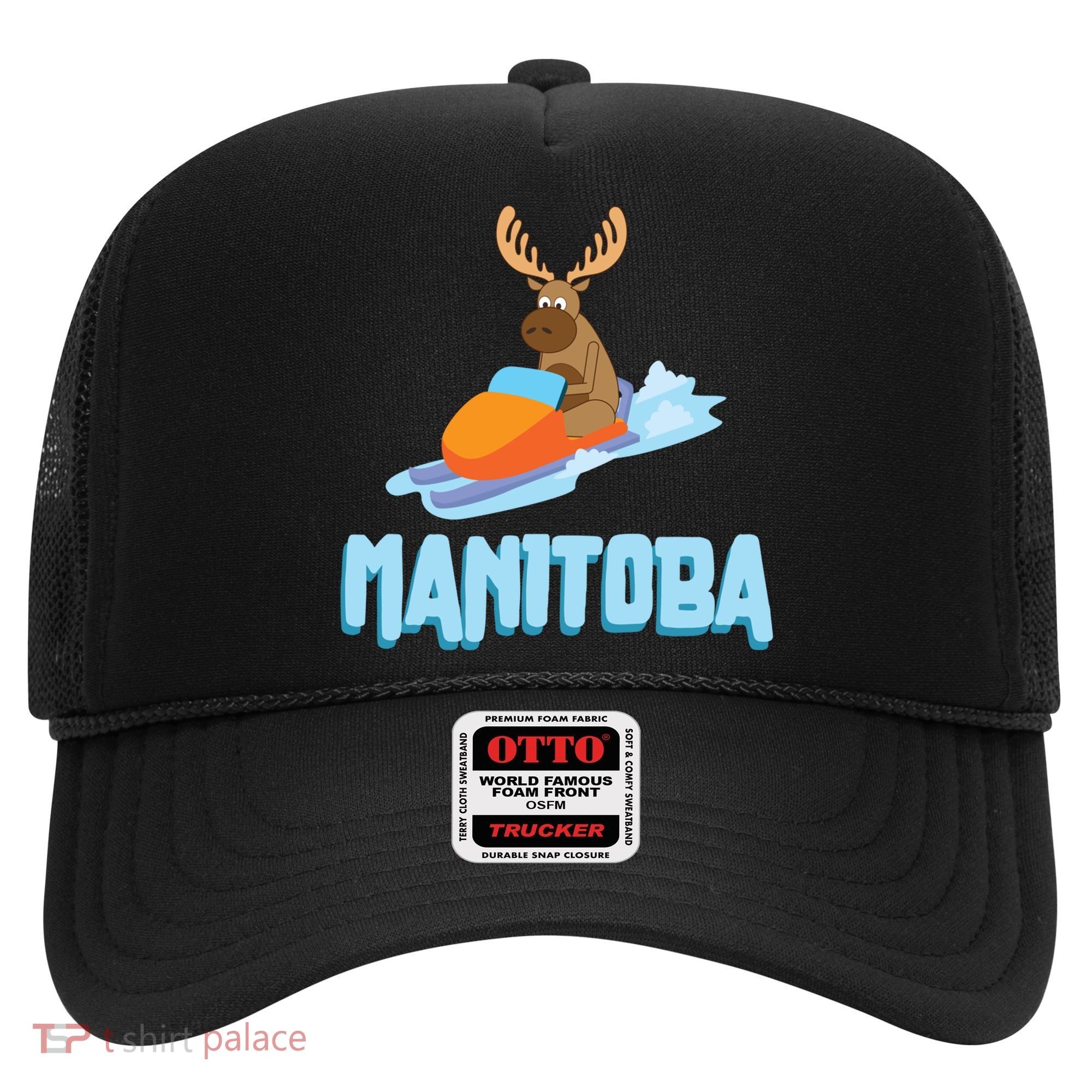 Manitoba Moose Snowmobile Sled Gift For Riders Great Gift Hat