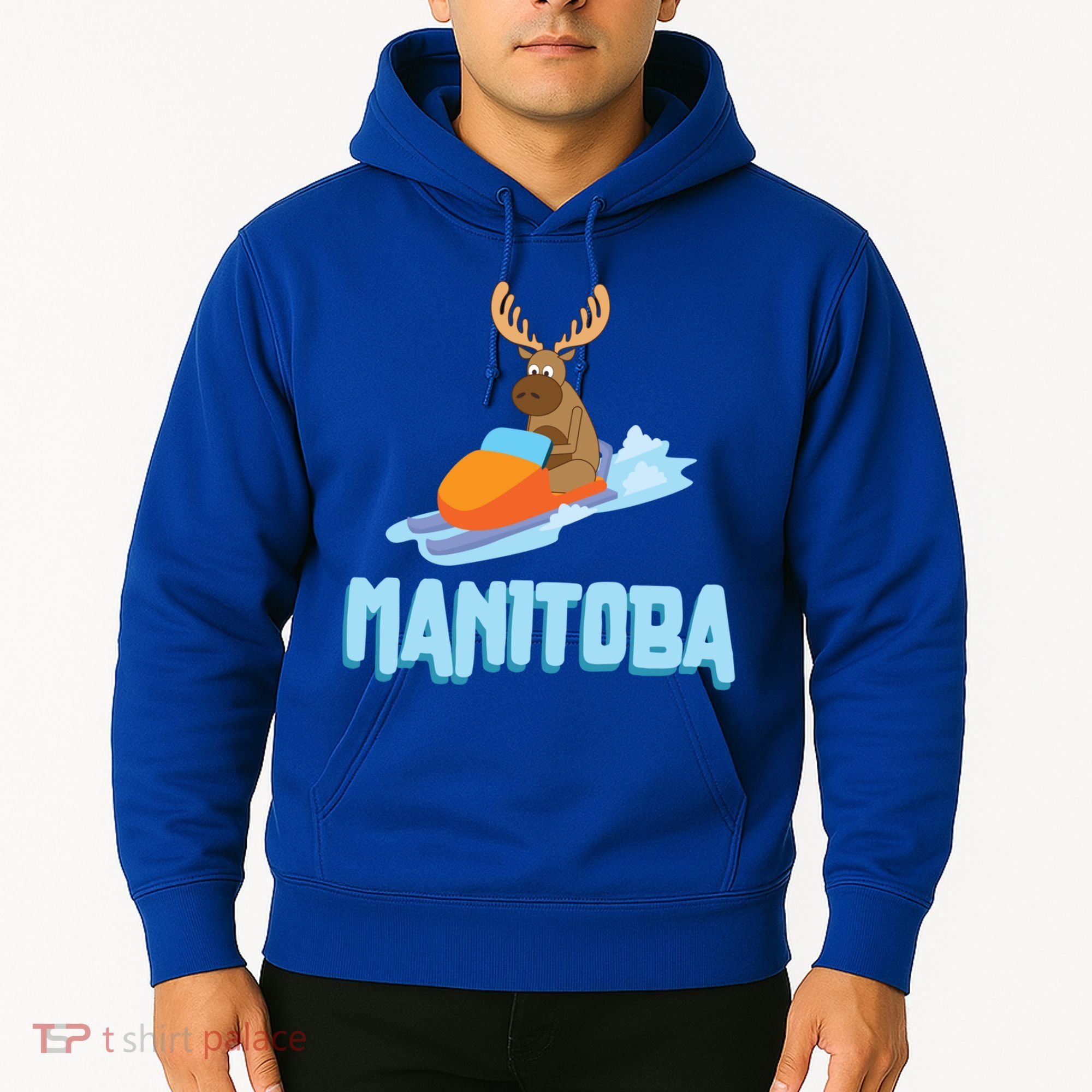 Manitoba Moose Snowmobile Sled Gift For Riders Great Gift Hoodie