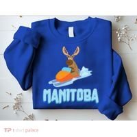 Manitoba Moose Snowmobile Sled Gift For Riders Great Gift Sweatshirt thumb 2
