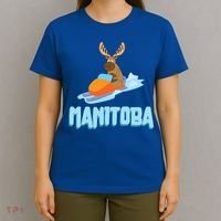 Manitoba Moose Snowmobile Sled Gift For Riders Great Gift T-Shirt thumb 4