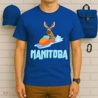 Manitoba Moose Snowmobile Sled Gift For Riders Great Gift T-Shirt thumb 6