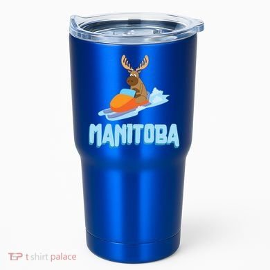 Manitoba Moose Snowmobile Sled Gift For Riders Great Gift Tumbler