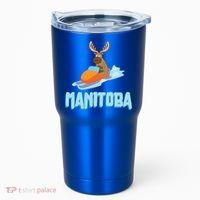 Manitoba Moose Snowmobile Sled Gift For Riders Great Gift Tumbler thumb 0