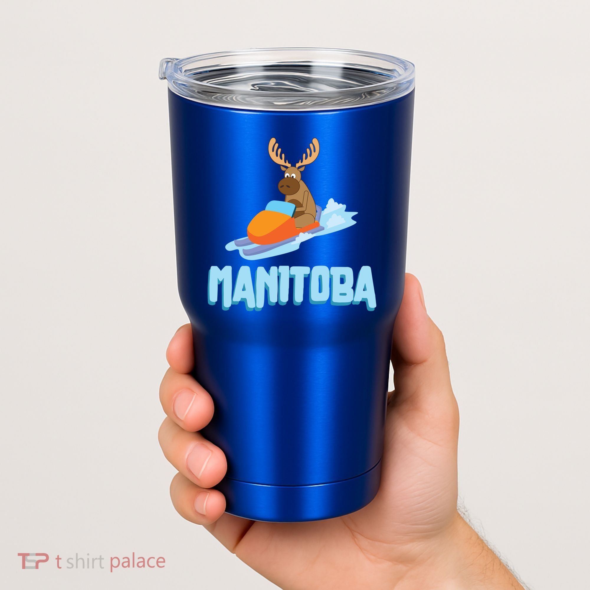 Manitoba Moose Snowmobile Sled Gift For Riders Great Gift Tumbler