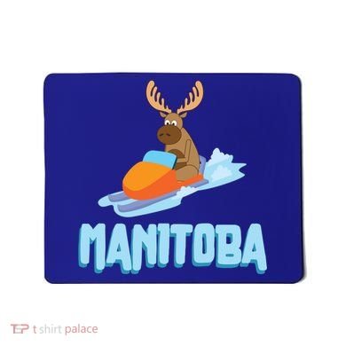 Manitoba Moose Snowmobile Sled Gift For Riders Great Gift Mousepad