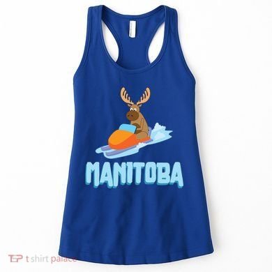 Manitoba Moose Snowmobile Sled Gift For Riders Great Gift Women's Tank Top