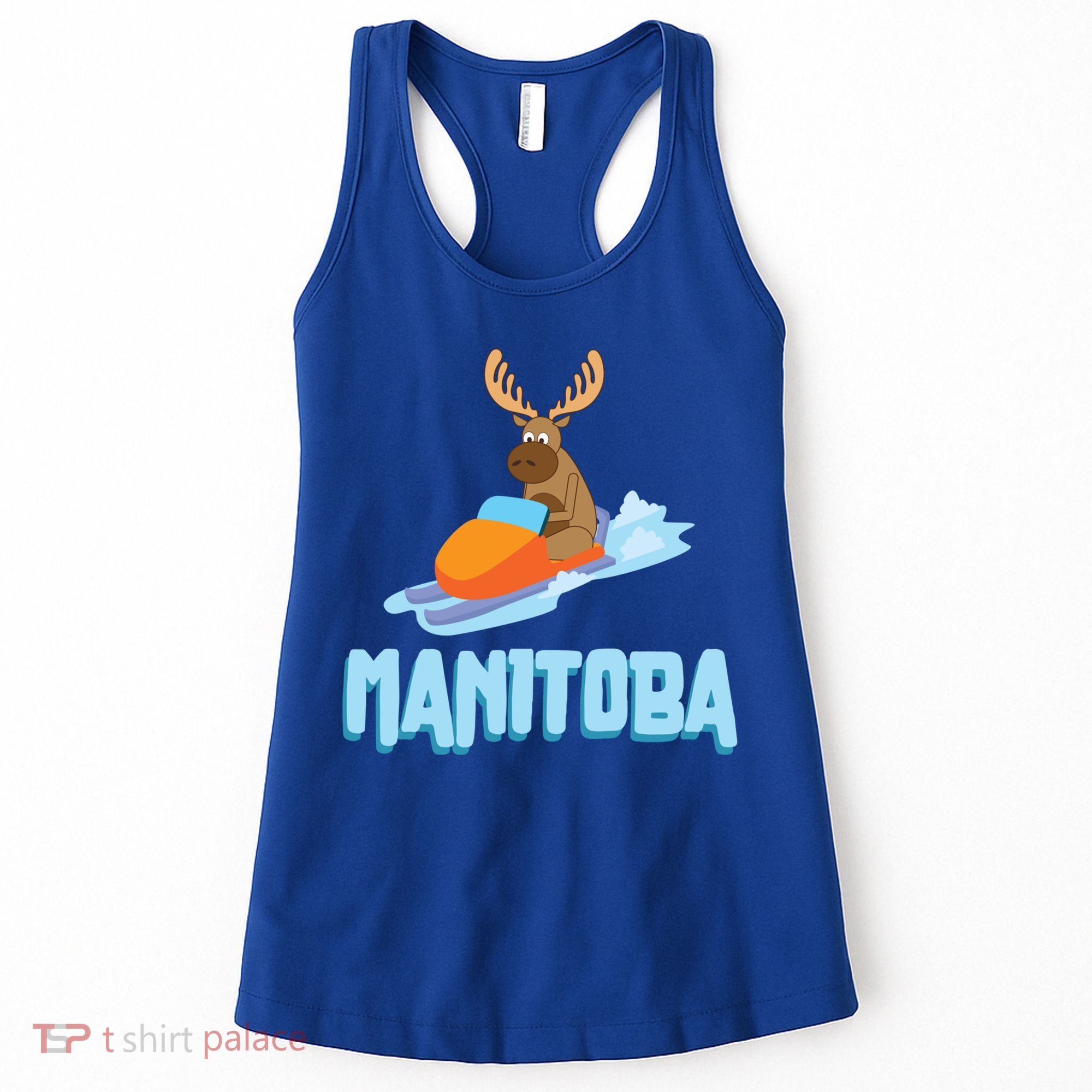 Manitoba Moose Snowmobile Sled Gift For Riders Great Gift Women's Tank Top