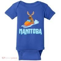 Manitoba Moose Snowmobile Sled Gift For Riders Great Gift Baby Bodysuit thumb 0