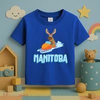 Manitoba Moose Snowmobile Sled Gift For Riders Great Gift Toddler T-Shirt thumb 3
