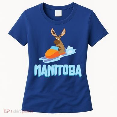 Manitoba Moose Snowmobile Sled Gift For Riders Great Gift Women's T-Shirt