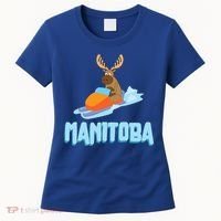 Manitoba Moose Snowmobile Sled Gift For Riders Great Gift Women's T-Shirt thumb 0