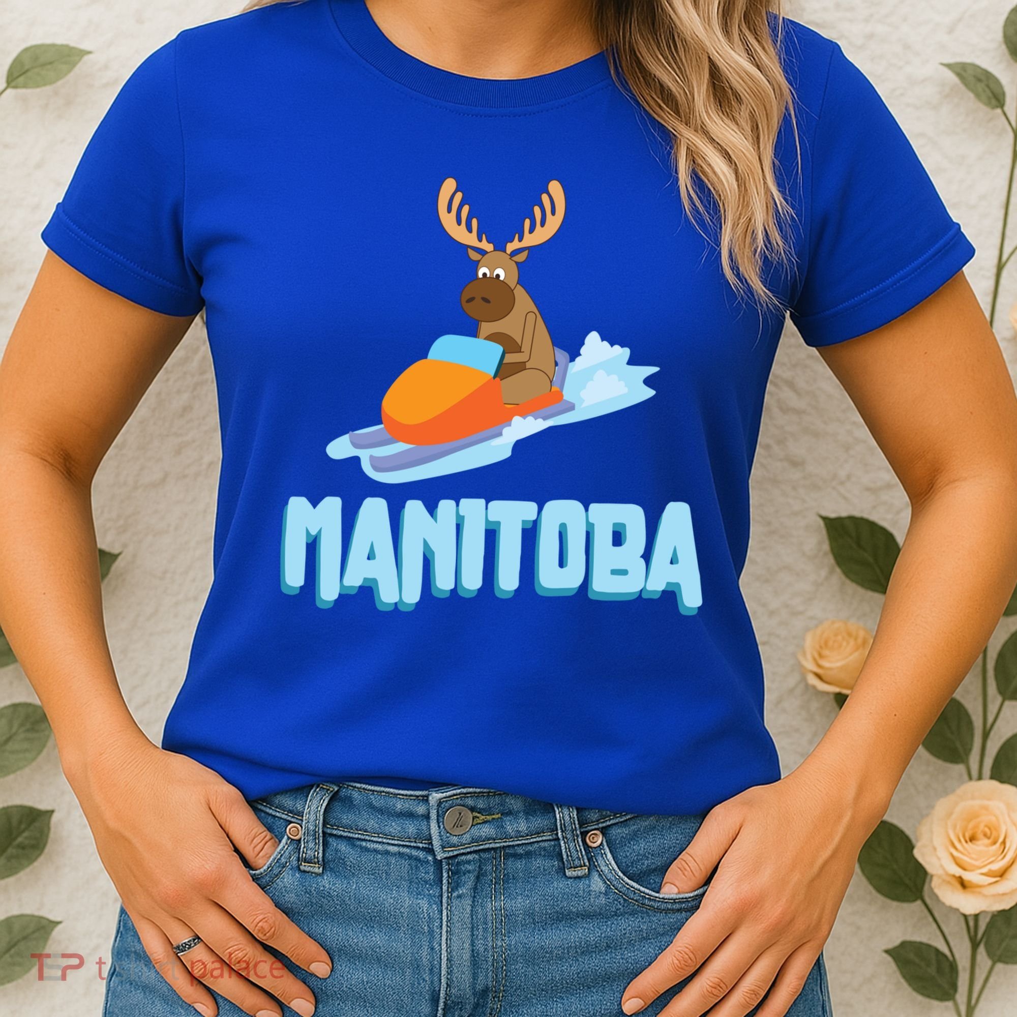 Manitoba Moose Snowmobile Sled Gift For Riders Great Gift Women's T-Shirt