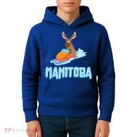 Manitoba Moose Snowmobile Sled Gift For Riders Great Gift Kids Hoodie thumb 4