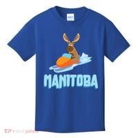Manitoba Moose Snowmobile Sled Gift For Riders Great Gift Kids T-Shirt thumb 0