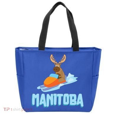 Manitoba Moose Snowmobile Sled Gift For Riders Great Gift Tote Bag