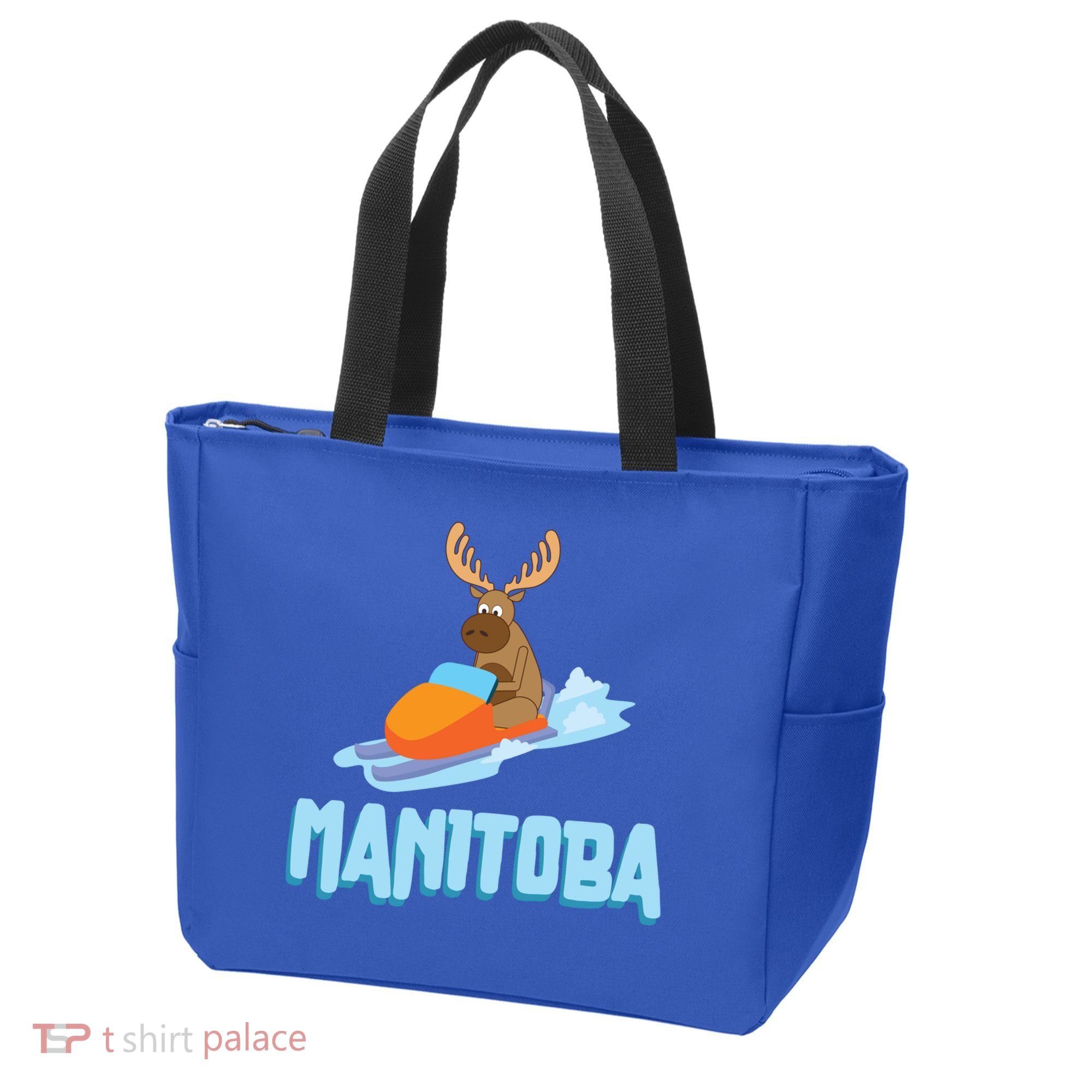 Manitoba Moose Snowmobile Sled Gift For Riders Great Gift Tote Bag