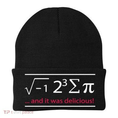 Mathematics Math Teacher I Ate Sum Pi It Was Delicious Cool Gift Beanie