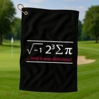 Mathematics Math Teacher I Ate Sum Pi It Was Delicious Cool Gift Golf Towel thumb 1