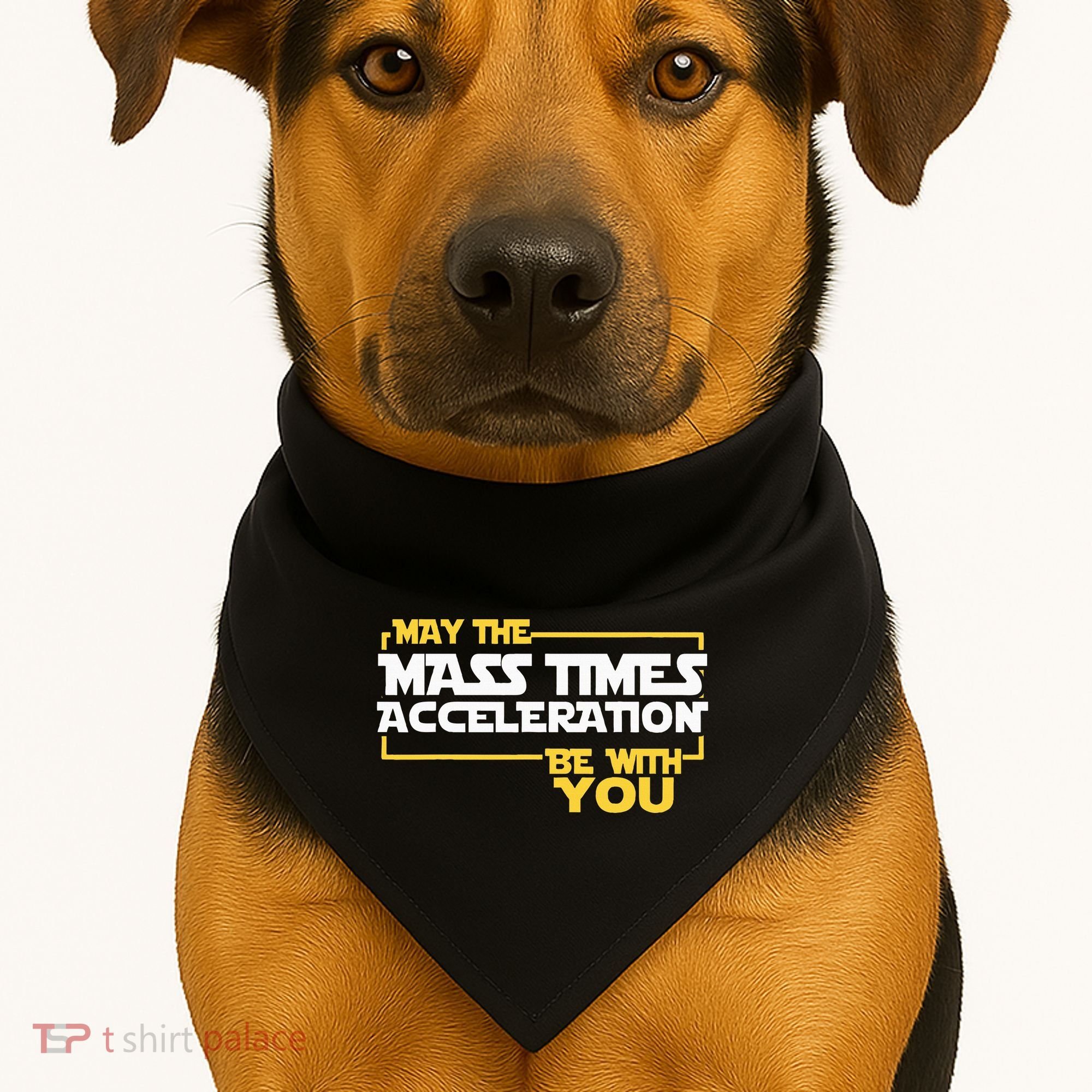 May Mass Times Acceleration Be With You Science USA-Made Doggie Bandana