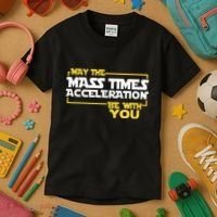 May Mass Times Acceleration Be With You Science Kids T-Shirt thumb 3