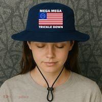 Mega Mega Trickle Down USA 1776 Flag Patriot Bucket Hat thumb 3