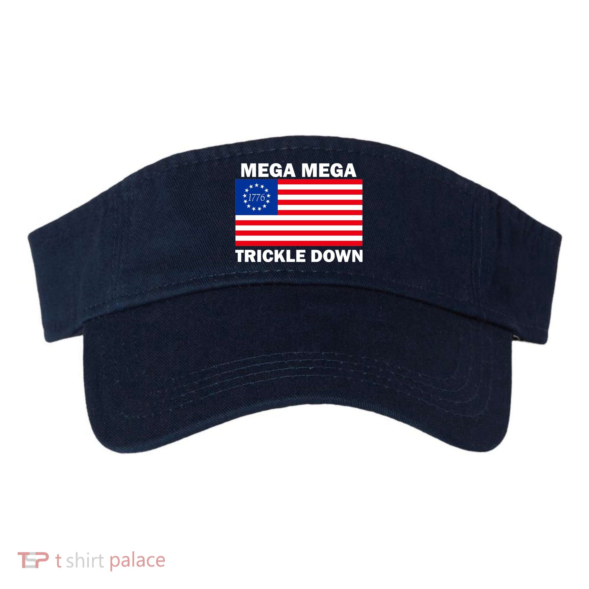 Mega Mega Trickle Down USA 1776 Flag Patriot Visor