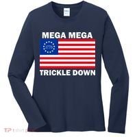 Mega Mega Trickle Down USA 1776 Flag Patriot Women's Long Sleeve Shirt thumb 0