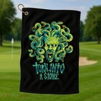Medusa Monster Turn Into Stone Golf Towel thumb 1