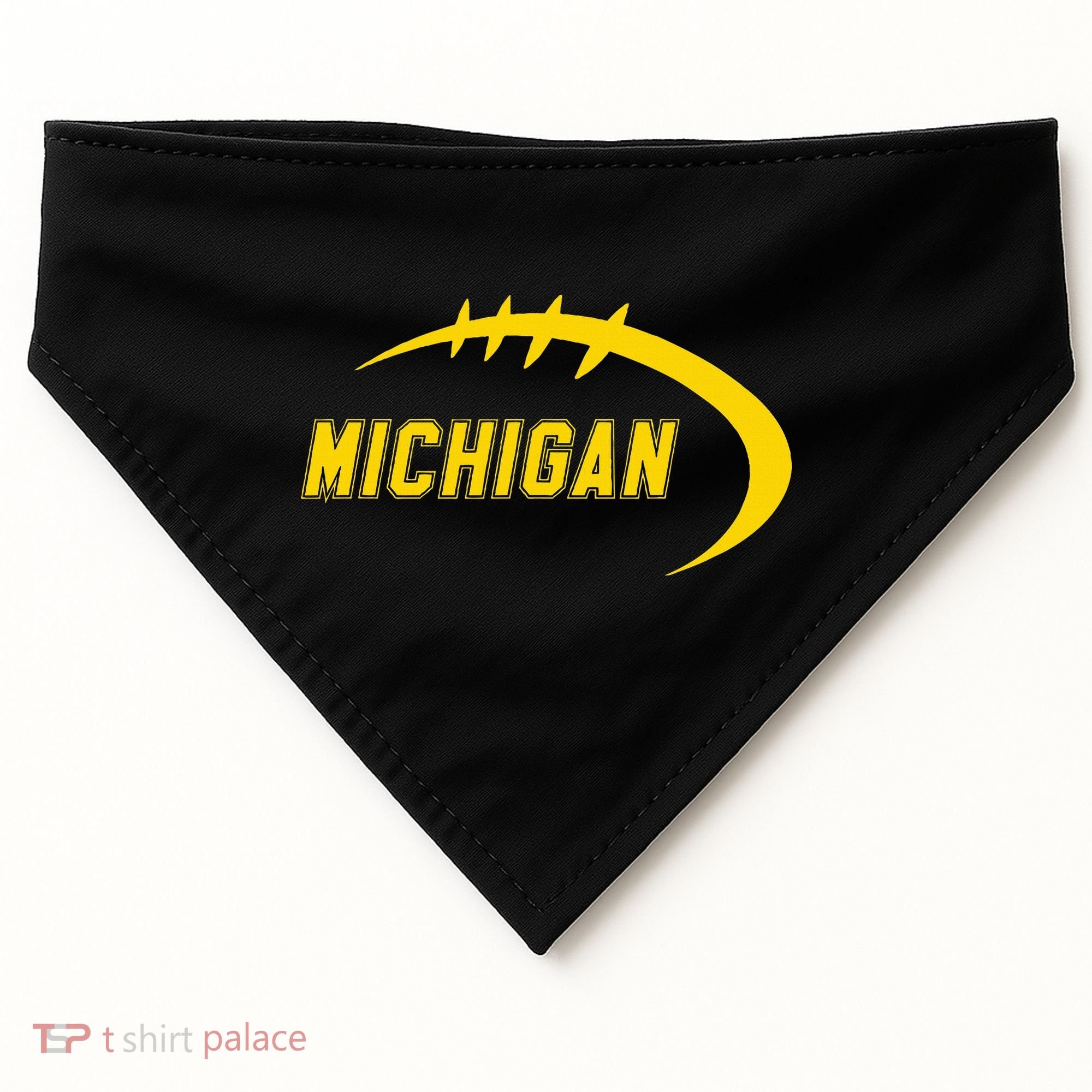 Michigan MI Throwback College Font Classic USA-Made Doggie Bandana