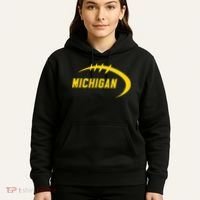 Michigan MI Throwback College Font Classic Hoodie thumb 5