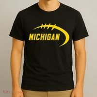 Michigan MI Throwback College Font Classic T-Shirt thumb 3