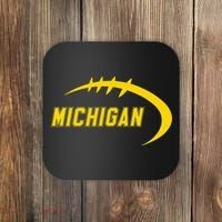 Michigan MI Throwback College Font Classic Coaster thumb 0