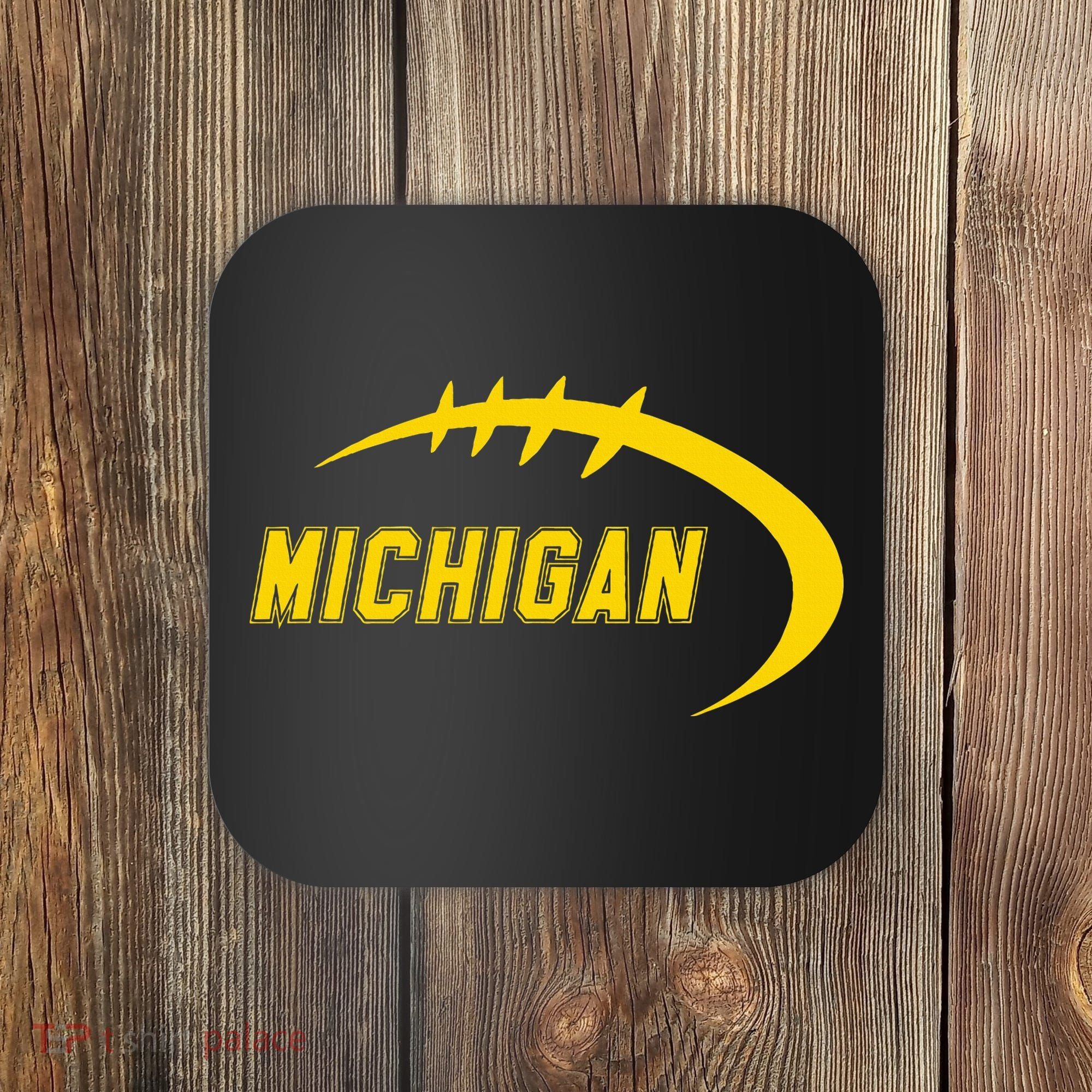 Michigan MI Throwback College Font Classic Coaster