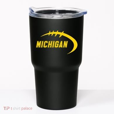 Michigan MI Throwback College Font Classic Tumbler