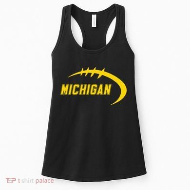 Michigan MI Throwback College Font Classic Women's Tank Top