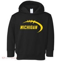 Michigan MI Throwback College Font Classic Toddler Hoodie thumb 0
